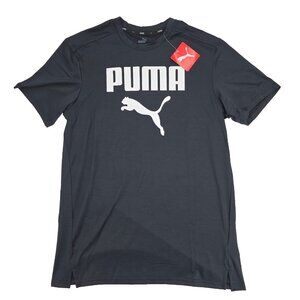 Puma All in Tee T-shirt Mens Medium Black Stretch Active Athletic Short Sleeve